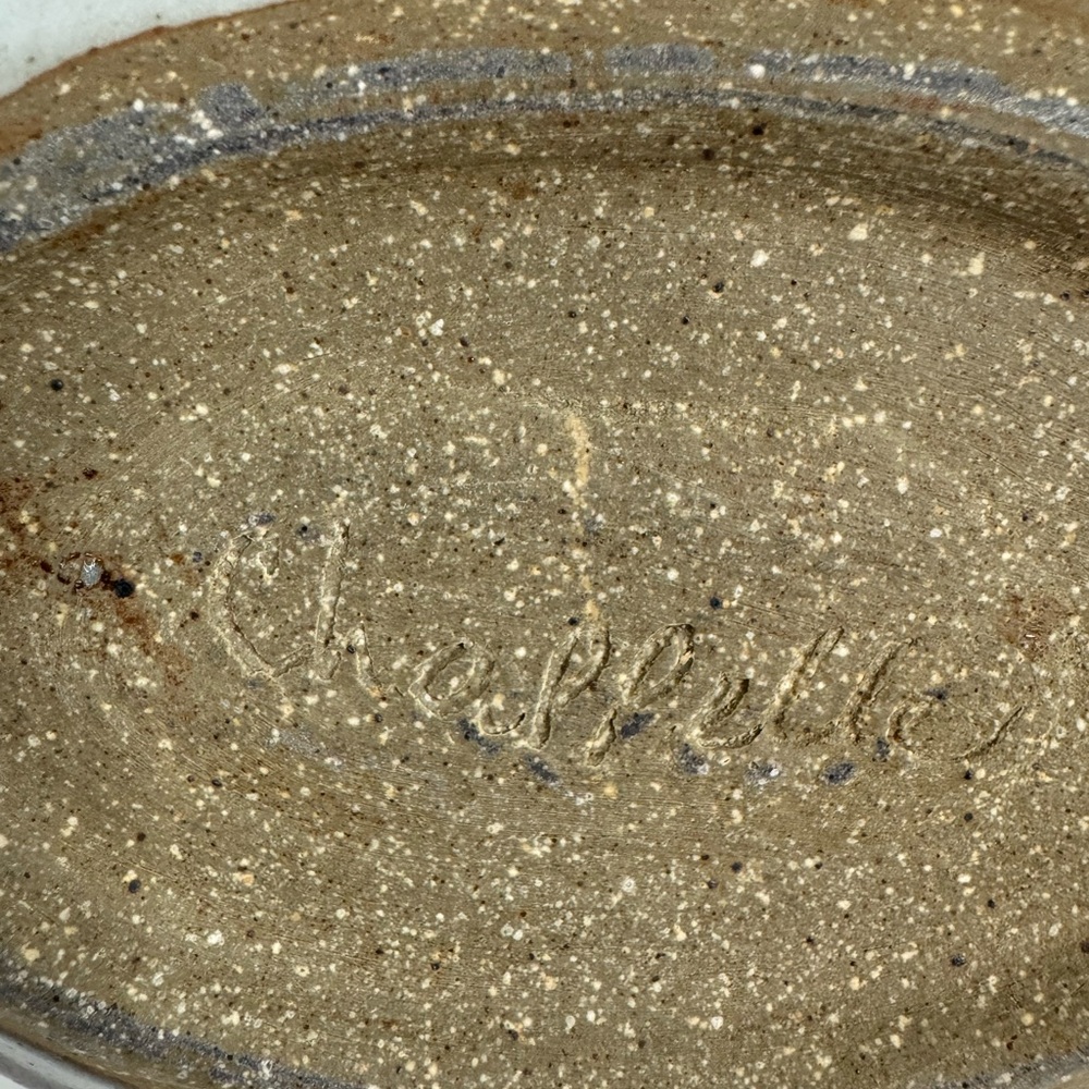 Chappelle signed Happy Valley Studio in Georgia. Pottery trinket dish.(2-O) - Picture 5 of 5